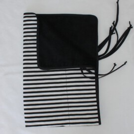 Blanket for Buggy , stripes print  black/white
