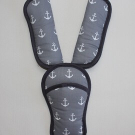 Shoulder pads & crotch cover, anchors gray