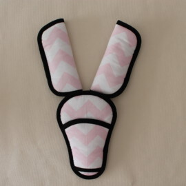 Shoulder pads & crotch cover, zigzag pink