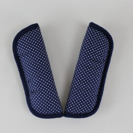 Stroller Harness Shoulder Pads, small dots blue,