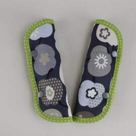 Stroller Harness Shoulder Pads, apples gray