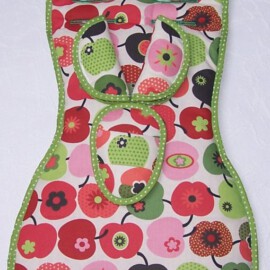 Set for infant car seats , apples red,green