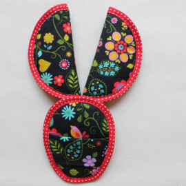 Shoulder pads & crotch cover ,belt pads,strap covers, black/red