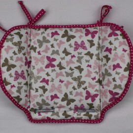 Small pillow for a stroller , butterfly print