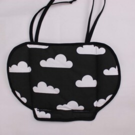 Small pillow for a stroller , clouds black