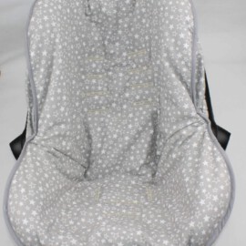 Cover for infant car seats , Stars print on a gray
