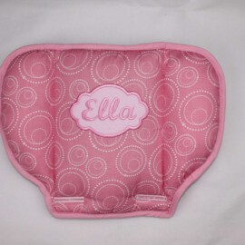 Small pillow for a stroller ,personalized! with name embroidered