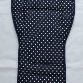 Liner for  "Emmaljunga", Polka dots print on a dark blue