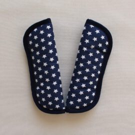 Stroller harness shoulder pads, stars on a blue