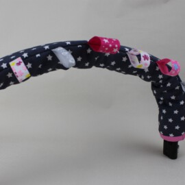 Bumper bar cover with tags  ,stars print on a gray