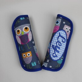 Stroller harness shoulder pads, Personalized! With name embroidered!