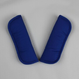 Stroller harness shoulder pads, plain blue