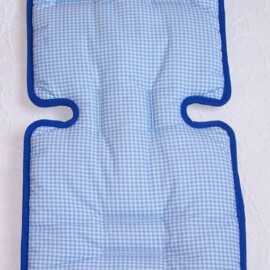Seat liner for  "MacLaren" ,Cotton Fabric “gingham check blue/darkblue