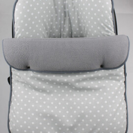 Footmuff for baby car seat,dots gray