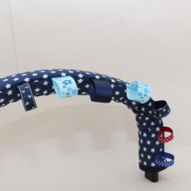 Bumper bar cover with tags ,stars print on a blue