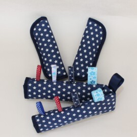 Bumper bar cover & shoulder pads , stars print on a dark blue