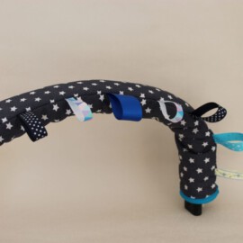 Bumper bar cover with tags ,stars print on a black