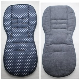 Seat liner for  "Joie" , Dots  print on a  dark gray