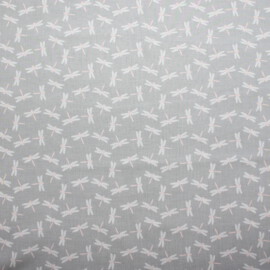 Cotton Fabric "dragonflies on a gray"