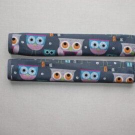 2 x bumper bar covers , owls on a gray