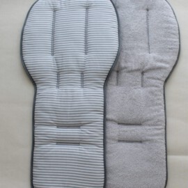 Two stroller liners for double strollers ,Gray Stripes 5mm