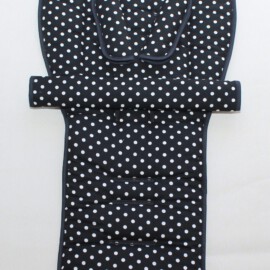 Set for  "Emmaljunga", Polka dots print black