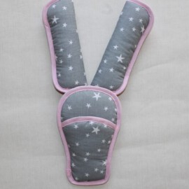 Shoulder pads & crotch cover, stars print on a gray