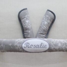 Bumper bar cover & shoulder pads, dandelion print , Personalized !With name!
