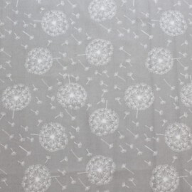 Cotton Fabric" Dandelion on a gray "
