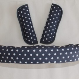 Bumper bar cover & shoulder pads , Stars print  on the gray
