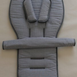 Set for  "Bugaboo" , gingham check gray,