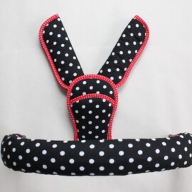 Bumper bar cover ,shoulder pads and crotch cover,dots  print on a black