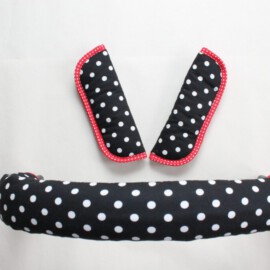 Bumper bar cover & shoulder pads , dots print  black