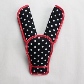 Shoulder pads & crotch cover, dots on a black