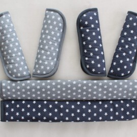 2 x Bumper bar covers + 2 Pair of Shoulder Pads , Stars print gray/dark grey