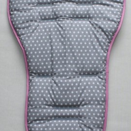 Seat liner for  "Quinny"  , Stars print gray/pink
