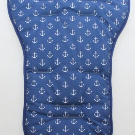 Seat liner for  "Quinny"  ,  Anchors print ,Personalized !With name!