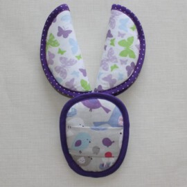 Shoulder pads & crotch cover ,belt pads,strap covers, butterflies print on a white