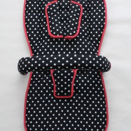 Set for  "Joie" ,Dots print on a black