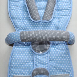 Set for  "Joie" , Stars print on a blue /dots gray