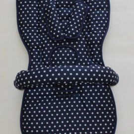 Set for  "Joie" , Stars print on a dark blue