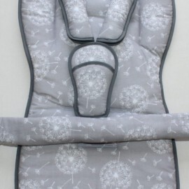 Set for  "Joie" ,Dandelion print on a gray