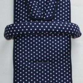 Set for  "Hesba  ", stars print on a blue