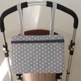 Stroller bag ,Stars on a gray