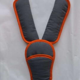 Shoulder pads & crotch cover,gray/orange