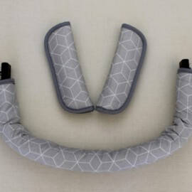 Bumper bar cover & shoulder pads , Graphique Geometric gray