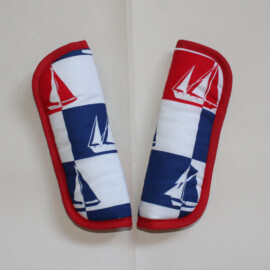 Stroller harness shoulder pads, maritime