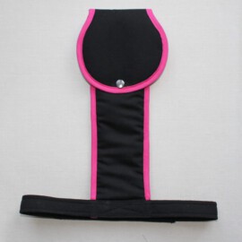 Crotch strap for stroller, plain black/pink