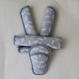 Bumper bar cover ,shoulder pads and crotch cover,dragonflies on a gray