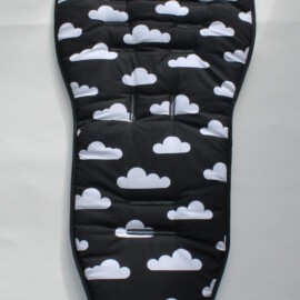 Seat liner for  "Quinny"  , Clouds on a  print black